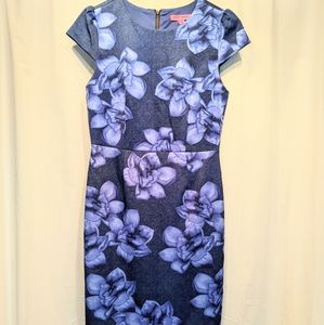 Betsey Johnson Dress floral blue purple